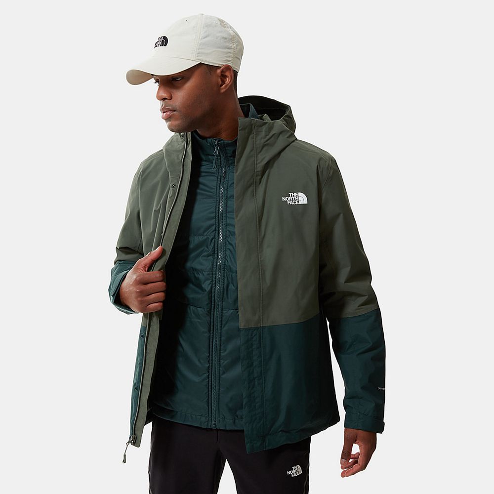 The North Face 3-In-1 Jackets Mens Australia - The North Face New Synthetic Triclimate Green Hiking